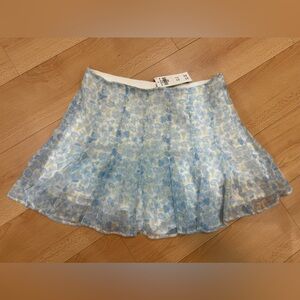NWT Hollister satin floral mini skirt